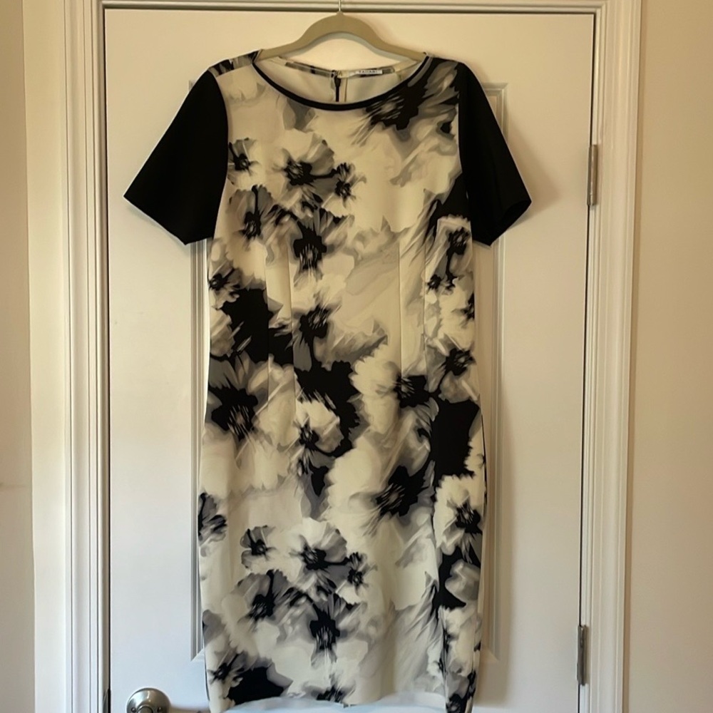 Black and white floral dress
